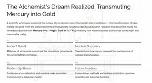 The Alchemist's Dream Realized: Transmuting Mercury into Gold